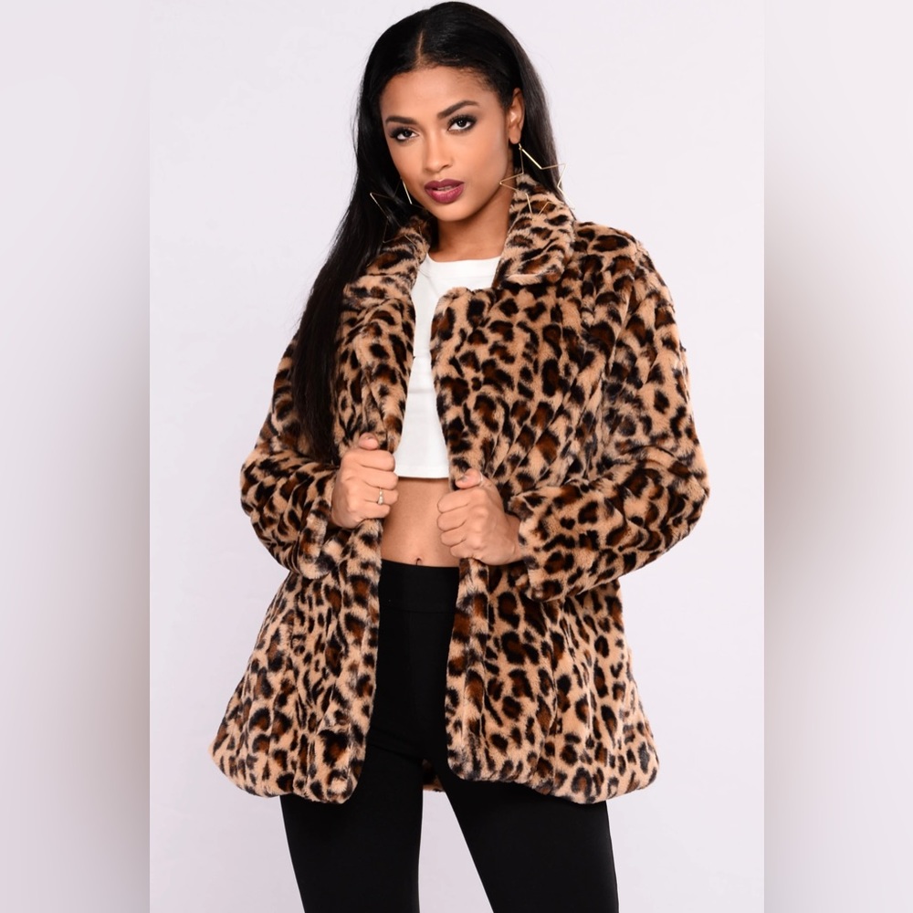 Leopard Faux Fur Jacket